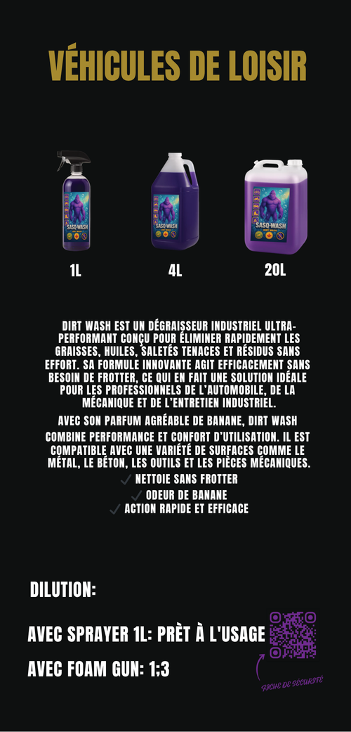 DIRT WASH – Dégraisseur industriel ultra-performant