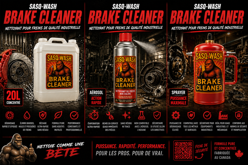 SASQ-WASH Brake Cleaner – Nettoyant Freins Industriel à Base d’Hexane
